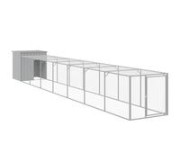 (anthracite, 110 x 813 x 110 cm) vidaXL Chicken Cage Chicken Run Coop with Run Anthracite Galvanised Steel