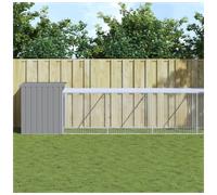 vidaXL Chicken Cage with Run Light Grey 110x813x110 cm Galvanised Steel, Grey