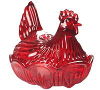 Chicken Candy Dish, Vintage Candy Dish with Lid, Funny Chicken Snack Bowl, Tabletop Dessert Plate for Home Office 8.5x6.9x7.3 inch