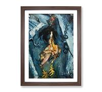 Chicken Carcass By Chaim Soutine Classic Painting Framed Print | A2 Walnut Framed Wall Art | Ready to Hang | Classic Animal Picture | Living Room Bedroom Lounge Office