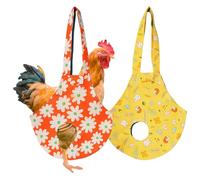Chicken Carrier 2PCS Cute Print Chicken Sling with Handle and Holes Waterproof Catching Hand Bag for Hen Rooster Duck Gooses Carrier, Bag, Purse, Sling, Su