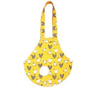 Chicken Carrier with Handle, Portable Chicken Purse for Safe Transport, Yellow Flower Print Design for Hens Ducks and Poultry