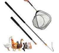 Chicken Catcher, Stainless Steel, Non-Slip Handle, Robust and Versatile | Poultry Net for Farm Animals, Sheep, Goats, Turkeys, Geese, Poultry, Birds in the Yard and Garden and Outdoor Area