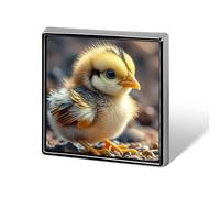 Chicken Chick Button Pin Funny Cute Brooch Pins Personalized Square Lapel Pin Badges Alloy Pinback Button Badge Novelty Backpack Pins for Jackets Hat Bags Chrismas Birthday Gift