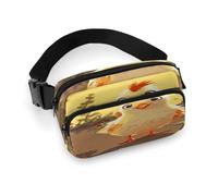 Chicken Chick Fanny Pack Belt Bag with Adjustable Strap Fashion Waist Bag for Outdoor Sports Hiking, white, 20x13cm, Full Printed Waist Bag