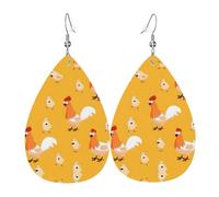 Chicken Chick Holiday Earrings For Women, Festive Star Drop Earrings, Chic Dangle Jewelry For Celebrations