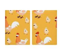 Chicken Chick Passport Holder Slim PU Leather Passports Wallet Portable Passports Protector Passport Cover