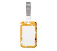 Chicken Chick Print Id Badge Holder Sliding Card Holder Vertical Card Protector Cover Case Teacher Lanyard for Office Women Men