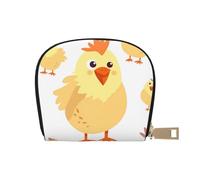 Chicken Chick Printed Card Holder Wallet, Women's PU Leather Card Case Wallet & Pocket Wallet