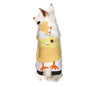 Chicken Chick Printed Dog Hoodie Soft Dog Sweatshirt Cute Cat Dog Clothes for Small Dogs Kitten Puppy, M