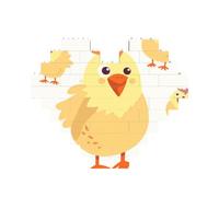 Chicken Chick Printed Jigsaw Puzzle 10.8x12.8 CM, Heart-Shaped Puzzle Challenging Game for Adults Gifts, Family Fun Decorative Wall Decor