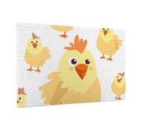 Chicken Chick Printed Picture Puzzle 1000 Pieces,Personalised Jigsaw Puzzle,Wooden Jigsaw Puzzles For Adults And Kids,Fun Jigsaw Puzzles As A Xmas Gift Or Decorative Collection.