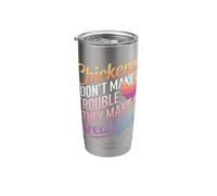 Chicken Chickens Don't Make Trouble They Make Breakfast Stainless Steel Insulated Tumbler