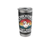 Chicken Chickens Don't Make Trouble They Make Breakfast Stainless Steel Insulated Tumbler