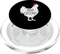 Chicken Christmas Merry Chickmas Santa Hat Chicken Farm Xmas PopSockets PopGrip for MagSafe