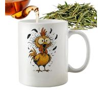 Chicken Coffee Cup - 3.74 Inch Ceramic, Funny Latte | Ceramic Mug - 350ml Coffee Tea Water Drinkware for Chicken Lovers Women Home Kitchen Cafe Beverage Gift