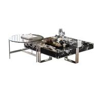 CHICKEN Coffee Table Light Household Living Room Large And Small Square Coffee Table Set Marble Living Room Table