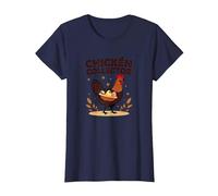 Chicken Collector Funny Farm Lover Rooster Egg Gatherer T-Shirt, Women, Navy, XXL