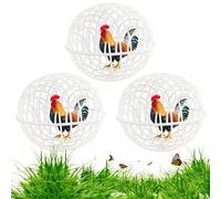 Chicken Coop Circular Cage,3pack Outdoor Rollable Round Chicken Ball Cage, Pet Safety Enclosure for Chicks, Ducks, Rabbits, Removable(30cm/11.81in)