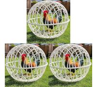 Chicken Coop Circular PVC Cage, 2025 Upgraded New Outdoor Rollable Round Chicken Cage, Pet Removable Safety Cage, Prevents Trampling for Chickens, Duck, Goose, Rabbit (3Pcs-M)