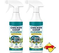 Chicken Coop Cleaner Spray, Chicken And Coop Poultry Spray, Eliminate Residues on Chicken Coop, Brooder, Nest Boxes, Hen Houses & More，2PCS