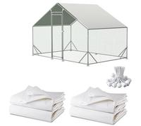 Chicken Coop Cover, Waterproof and UV Protection, 30 x 180 cm, Chicken Coop Cover for Winter, with Ball Bungee Cords, Shade Cloth for Large Chicken Coop, Walk-in Chicken Coop