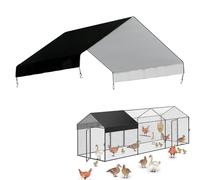 Chicken Coop Cover, Waterproof Chicken Runs Cover For Winter, Chicken Coop Fence Insulation Shed Cloth, 57 X 43 In, Easy To Install, Black