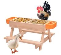Chicken Coop Feeder - Chicken Food Dispenser Waterer Set,No Waste Large Drinker Kit Feeding Supplies, Pet Supplies for Farm Bird Poultry Quail Duck