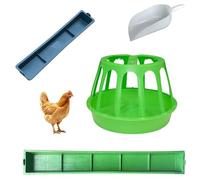 Chicken Coop Feeder Trowel with Material Poultry Feeders Hanging Feeder Trough Water Trough for Pigeon Parrots Chicks Quail Duck Bird Poultry Animal
