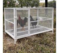 Chicken Coop for 6 Chickens, Steel and Screen Construction, Removable Top Cover, Ideal for Outdoor and Yard Farming Use