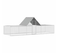 Chicken Coop Galvanised Steel Hen House Poultry Hutch Nest Multi Sizes vidaXL