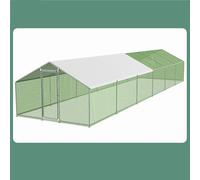 Chicken Coop Galvanized Steel Frame Large Outdoor Animal Fence with Tarpaulin - Ideal for Farm, Yard, Outdoor