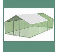 Chicken Coop Galvanized Steel Frame Large Outdoor Animal Fence with Tarpaulin - Ideal for Farm, Yard, Outdoor