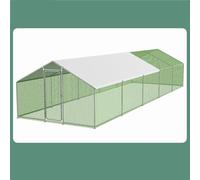 Chicken Coop Galvanized Steel Frame Large Outdoor Animal Fence with Tarpaulin - Ideal for Farm, Yard, Outdoor