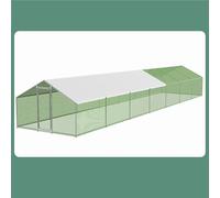 Chicken Coop Galvanized Steel Frame Large Outdoor Animal Fence with Tarpaulin - Ideal for Farm, Yard, Outdoor