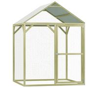Chicken Coop - Galvanized Steel Walk-In Run for Poultry and Rabbits with Water-Resistant Cover for Backyard Use