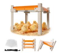 Chicken Coop Heater, Briidea Chick Brooder Heating Plate with 110-130℉ Constant Temperature for Chick Safety, Adjustable Height & Angle, Mother-Hen-Like Comfort, Indoor & Outdoor Use for 15 Chicks