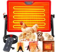 Chicken Coop Heater, Chicken Heater for Chicken Coop Accessories, Double Sided Brooder Plate for Chicks Timers and Thermostat, Chicken Heater for Coop, Chick Brooder Heating Plate UL-Compliant