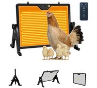 Chicken Coop Heater Winter - Safe Adjustable Temperature Heater with Remote Control, Timer-Ready for Indoor Outdoor Pets/Animals, Black