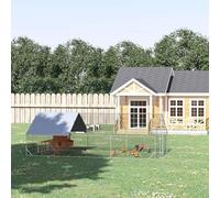 Chicken Coop -made With Galvanized Steel Frame - Suitable For Outdoor Use - Lockable Galvanized Door - Color: Silver - Material: Steel, Pe - Package Includes: 1 X Chicken Coop - 1 X Manual