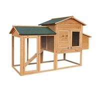 Chicken Coop, Poultry Cage, Hen House, with Chicken Nesting Box &Ramp, Wooden Chicken Hutch, Pull-out Tray, for Outdoor, Backyard, Farm, Rabbit Hutch