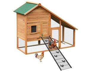 Chicken Coop Ramp 52.5''L, Ladder Length Adjustable for Henhouse, Heavy Duty Metal Coop Steps for Feet Problem or Cannot Fly Chickens, Waterproof, Non-Slip, Rustproof, Sturdy and Easy to Clean
