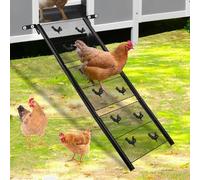 Chicken Coop Ramp,Metal Chicken Ladder for Coop Accessories, Ladder Length Adjustable for Henhouse, Coop Steps for Feet Problem or Cannot Fly Chickens, Duty Sturdy,Corrosion-Resistant, and Waterproof