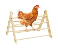 Chicken Coop Rest Pole - Chicken Coop Wooden Perch Space-Saving Stable for Outdoor Use Poultry Keeping Large Birds Garden Farm Backyard Coop Chicken Ladder Food Water Can Be Assembled with FR