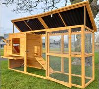 CHICKEN COOP RUN HEN HOUSE POULTRY ARK HOME NEST BOX COUP COOPS new ECO2500 8FT