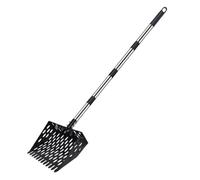 Chicken Coop Scooper,Adjustable Long Handle Manure Sifter 2 in 1 - Chicken Coop Rake and Scoop,for Farm Garden Sand Dog Kennel Goat Horse Poultry Pet Rabbit Cat Litter