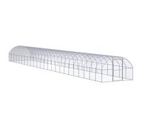 Chicken Coop Silver 3x4x2m Galvanised Steel Outdoor Run Enclosure Durable Heavy