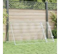 Chicken Coop Silver Galvanised Steel 200x105x91cm Heavy Duty Walk-In Cage Lock.