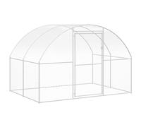 Chicken Coop Silver Galvanised Steel 3x2x2 m Outdoor Run Enclosure Heavy Duty XL
