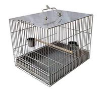 Chicken Coop Stainless Steel Square Parrot Cage Large Capacity Bird Bath Cage For Ornamental Bird Pet Supplies Poultry Care
